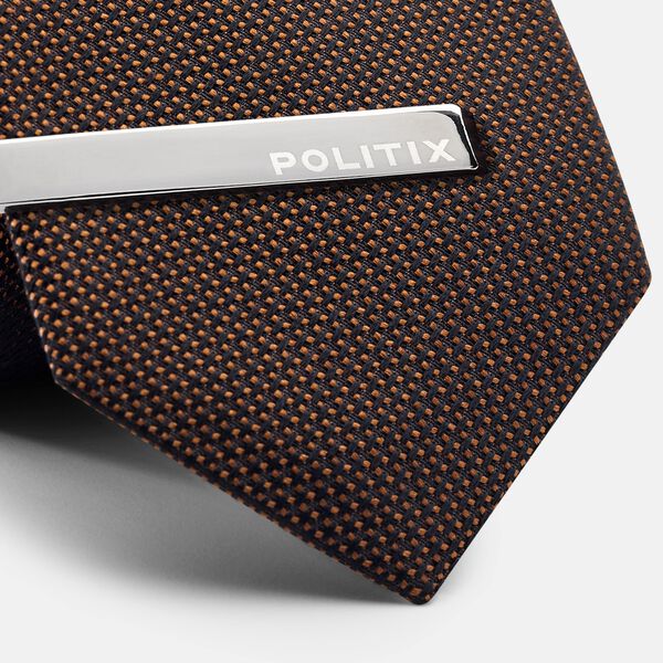 Brown Two Toned Textured Silk Tie